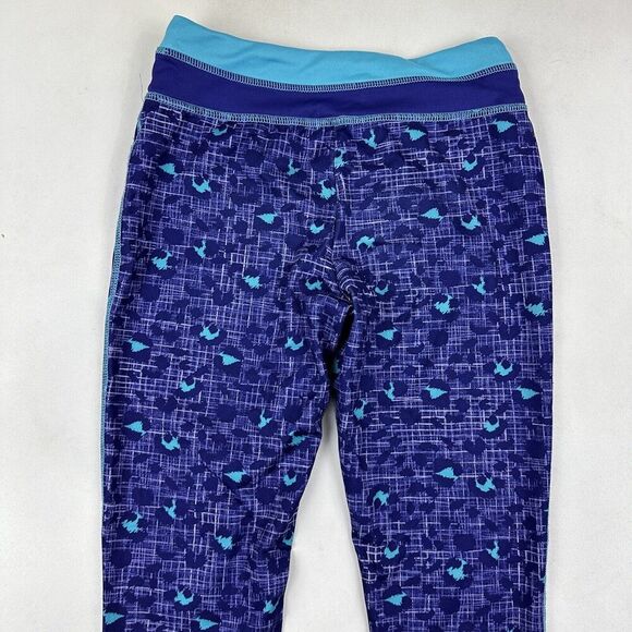 JK TECH Girls Size M Purple Blue Animal Print Plaid Activewear Leggings Stretch - Picture 9 of 10